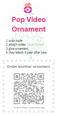 Pop Video Ornament front packaging